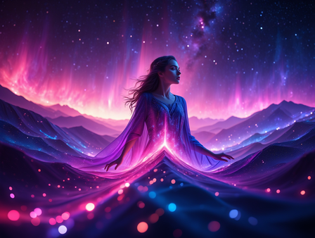 KI-Bildgenerierung Reve kosmisch